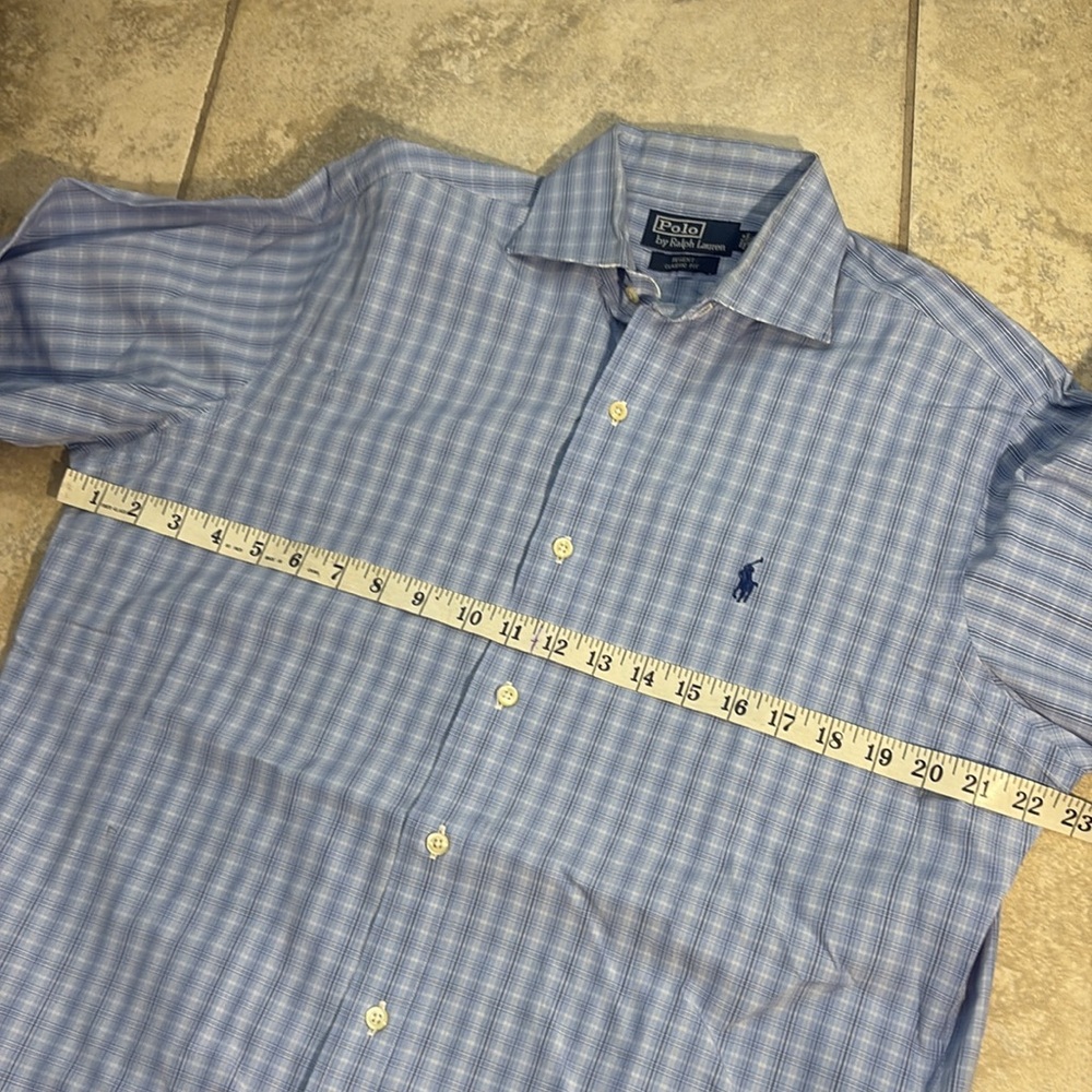 Ralph Lauren Men's Blue and White Checkered Shirt - Picture 5 of 11
